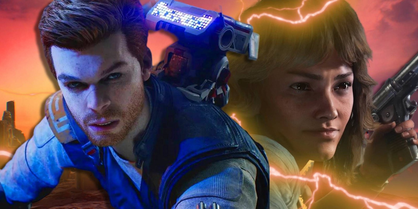 Star Wars Outlaws' Revival Could Be As Big As No Man's Sky 3 Cal and BD-1 from Star Wars: Jedi Survivor and Kay Vess from Star Wars Outlaws.