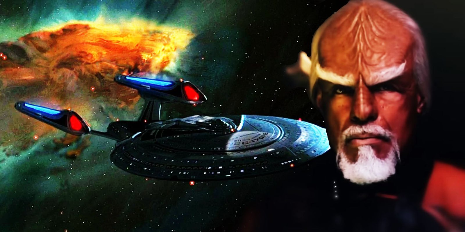 Michael Dorn as Worf in Star Trek: Picard Season 3 and the Enterprise
