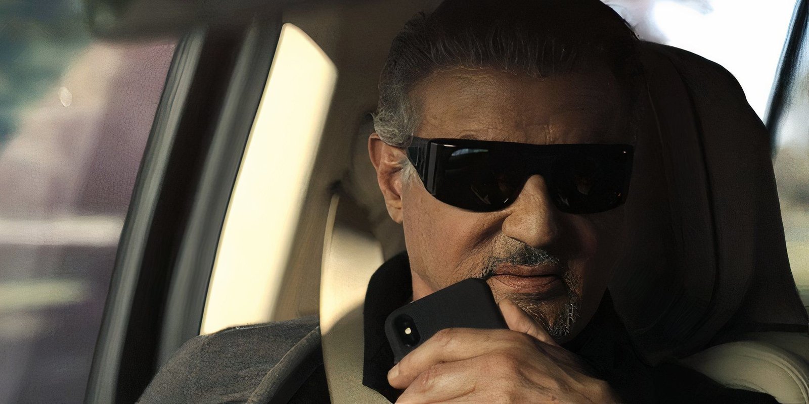 Dwight Manfredi (Sylvester Stallone) on the phone in Tulsa King season 2, episode 5
