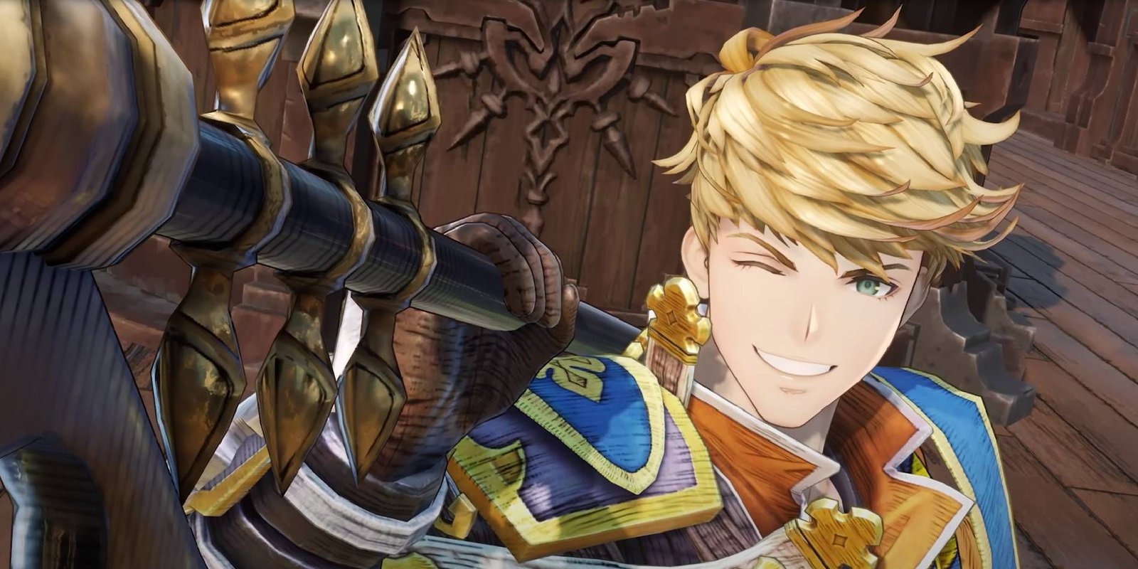 Granblue Fantasy: Relink Vane character outro pose from completing a successful quest.