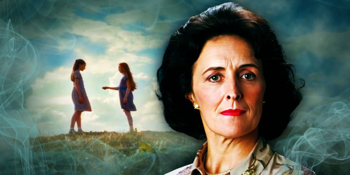 Aunt Petunia with a young version of herself and sister Lily on a field from Harry Potter