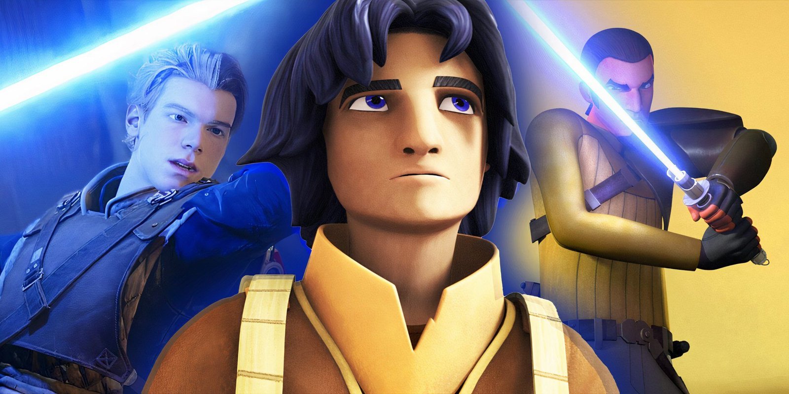 How Powerful Is Ezra Bridger Compared To Cal Kestis? 2 Cal Kestis in Star Wars Jedi: Fallen Order, Ezra Bridger, and Kanan Jarrus in Star Wars Rebels