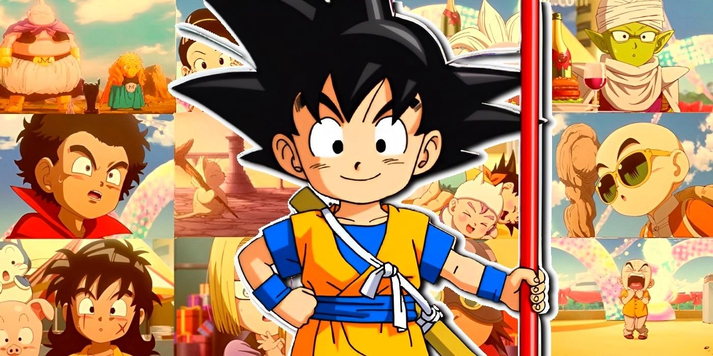 Toriyama's Last Goku Adventure Starts Strong 2 goku in front of dragon ball daima characters