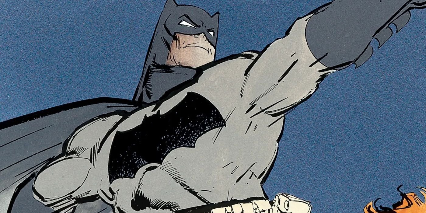 10 Comic Books That Changed the Industry Forever 2 Batman using his grappling hook in The Dark Knight Returns