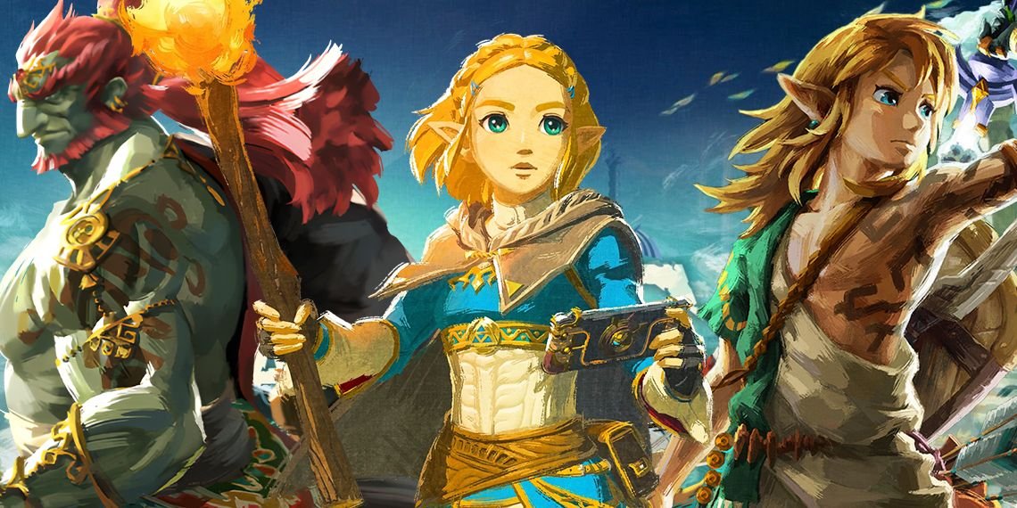 10 Legend Of Zelda Games With The Most Unique & Unusual Gameplay 2 Tears of the Kingdom Legend of Zelda with Ganondorf, Zelda, and Link featured in the image