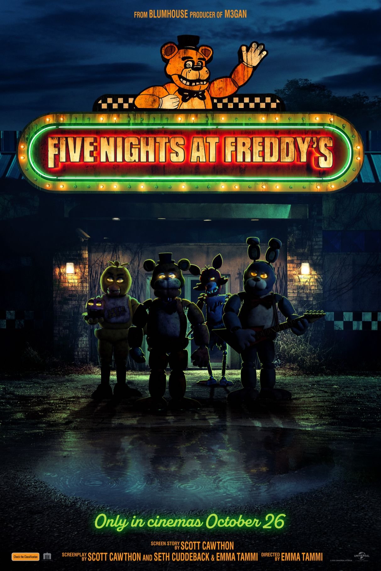 Every Song & When It Plays 6 Five Nights at Freddys movie poster
