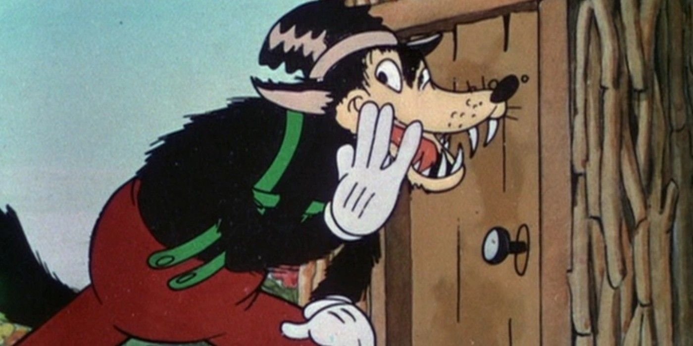 The Big Bad Wolf trying to get into the second Pig's house