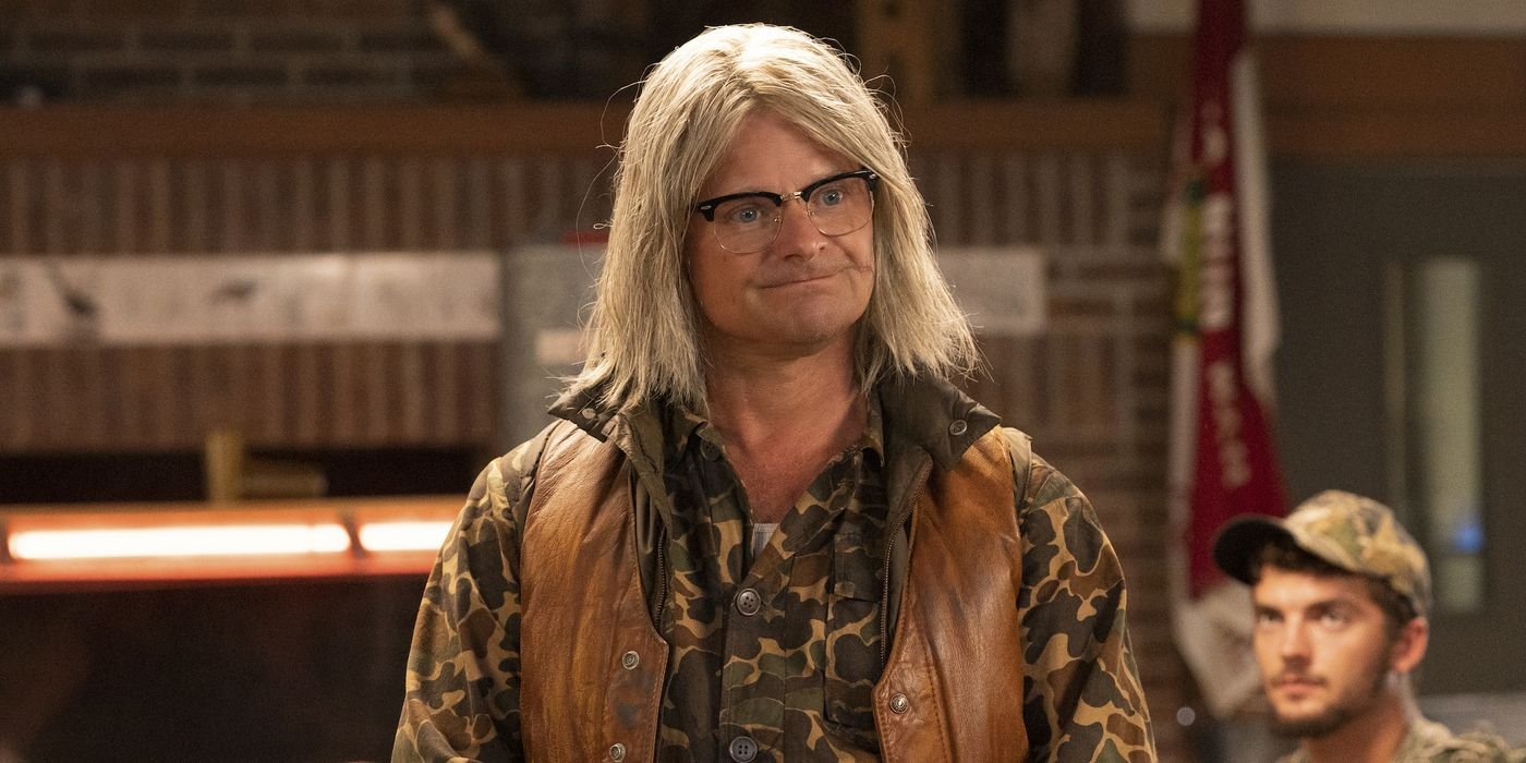 Peter looking sinister in The Righteous Gemstones season 3