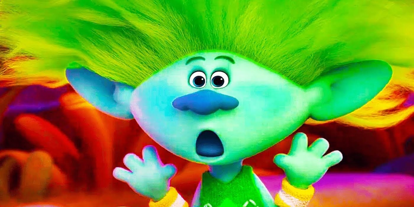 Clay looking surprised in Trolls Band Together