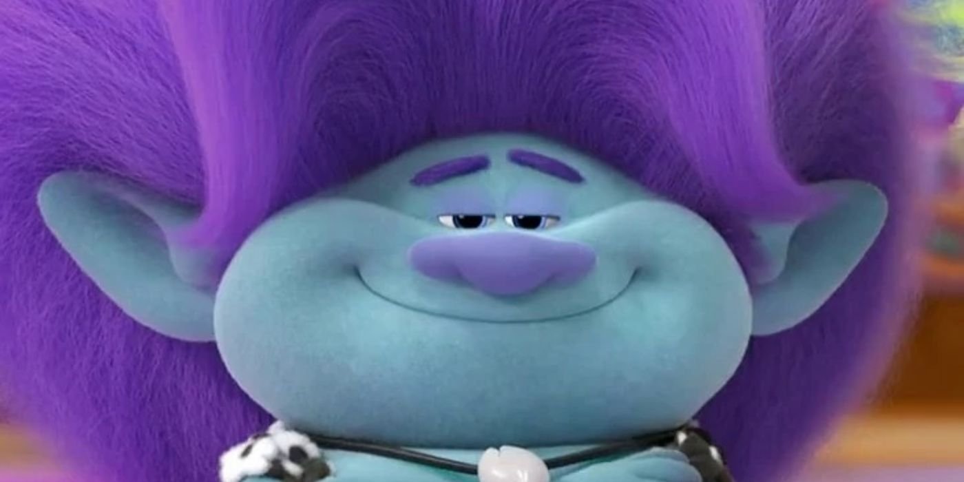 Spruce smiling in Trolls Band Together.-1