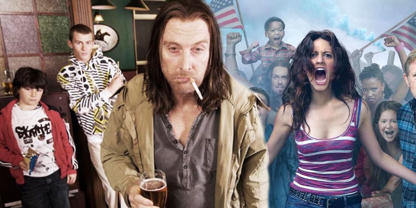 UK Shameless vs US Shameless montage blended image.