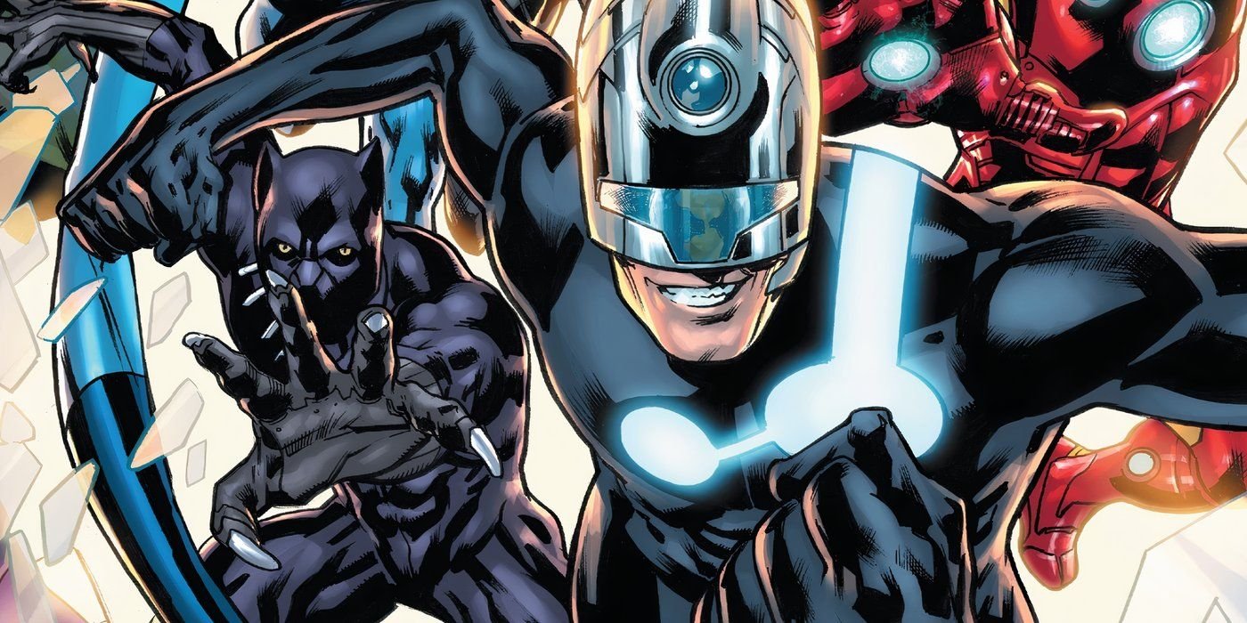The Maker running from the Avengers.