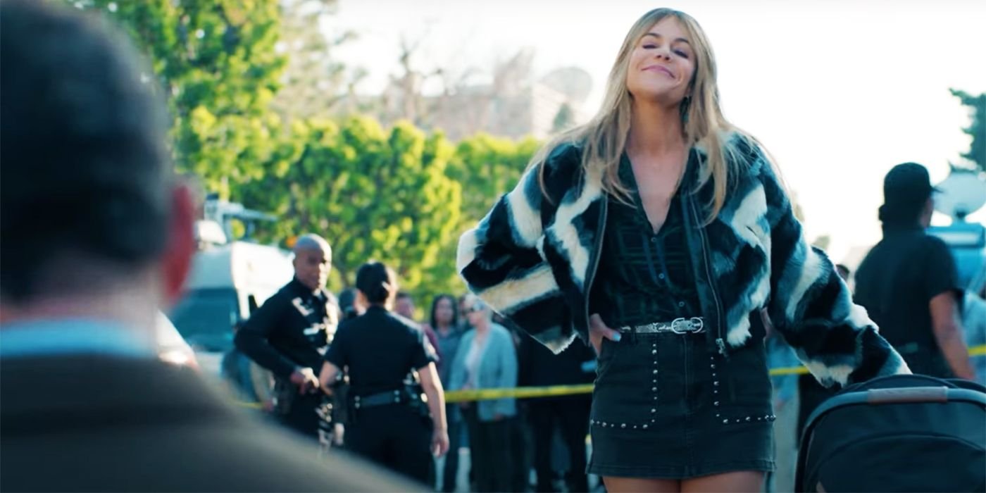 Kaitlin Olson with a stroller in ABC's High Potential