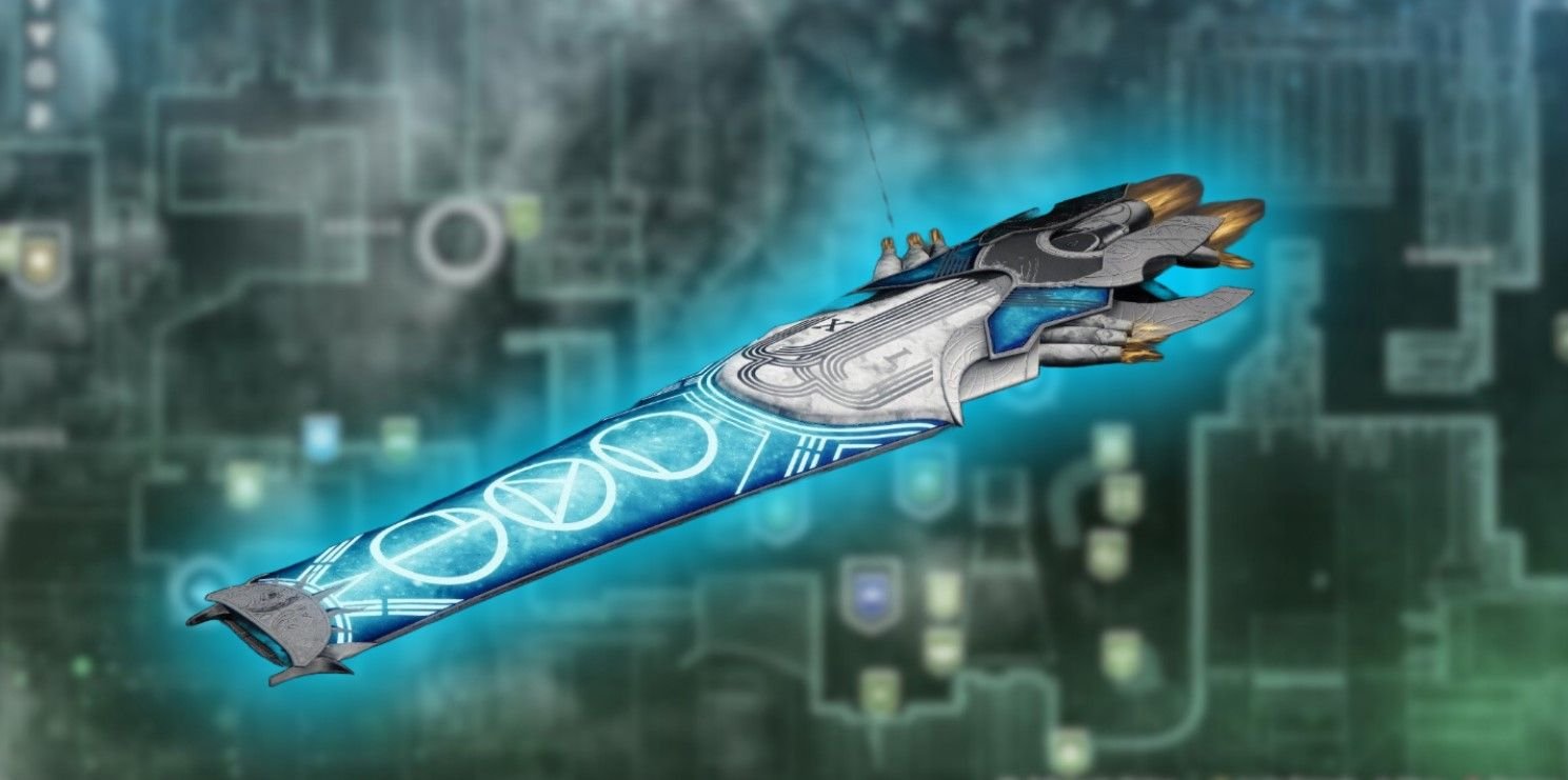 How To Get the Ice Breaker Exotic Sniper Rifle 2 The Xurfboard over top a map of the Tower in Destiny 2
