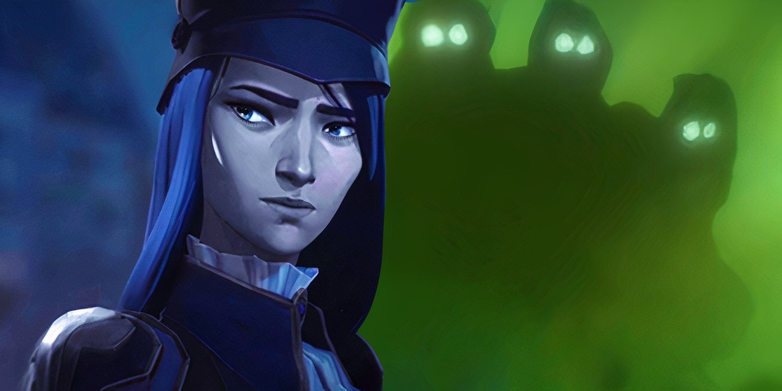 The Destruction Of Vander & Viktor, And The Birth Of Warwick & Machine Herald 2 Caitlyn from Arcane (2021-2024) next to the Piltover strike team walking through The Gray