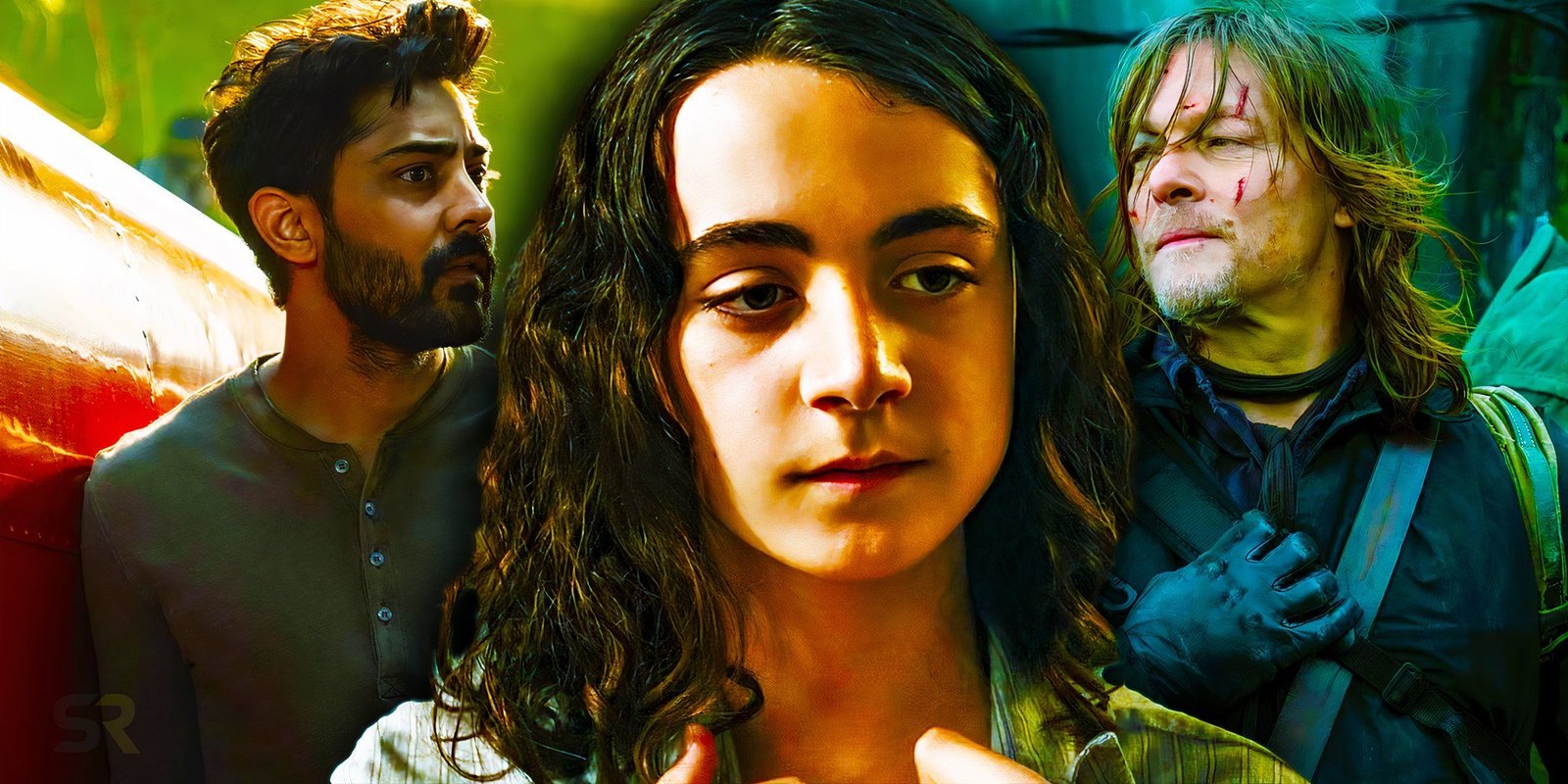 This Walking Dead Character's Survival Is Nothing Short Of A Miracle 2 Manish Dayal as Ash, Louis Puech Scigliuzzi as Laurent, and Norman Reedus as Daryl Dixon in The Walking Dead: Daryl Dixon