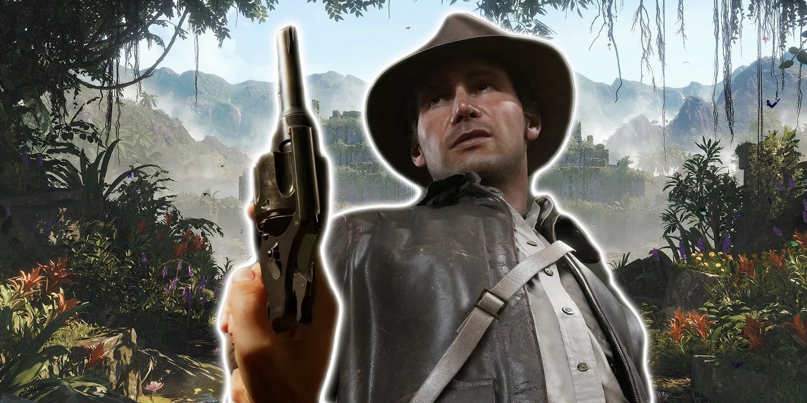 How To Solve The Fountain Of Confession Puzzle 4 Indiana Jones and a revolver in front of ancient ruins from The Great Circle