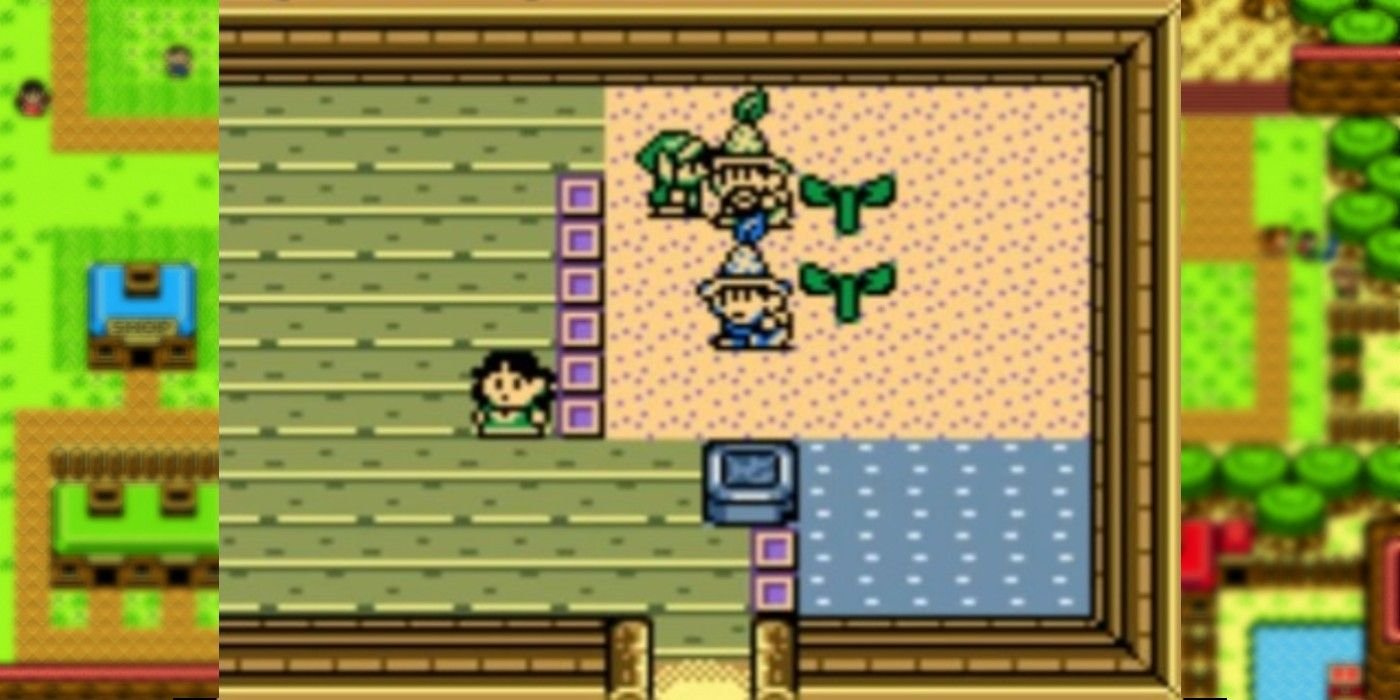 Link meets Bipin and Blossom's hyperactive son in The Legend of Zelda: Oracle of Seasons.