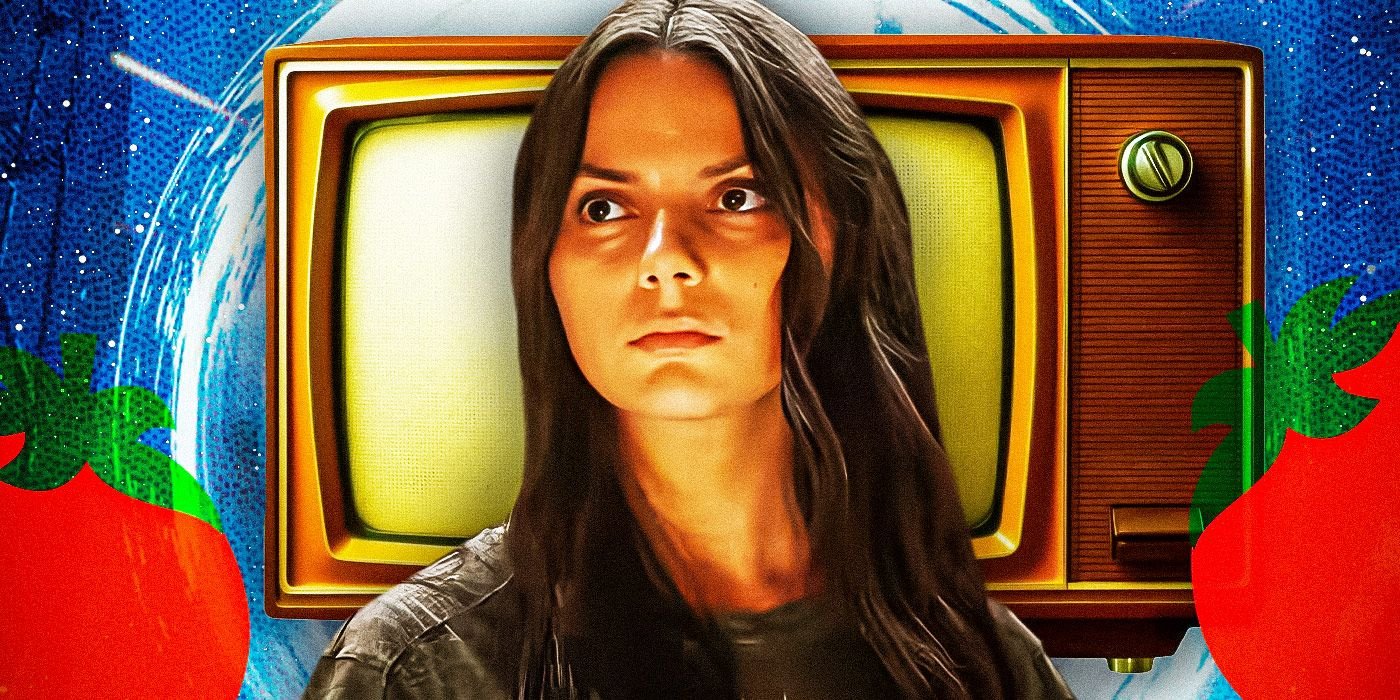 Dafne Keen's 10 Best Moments From His Dark Materials, Ranked 3 Dafne Keen standing in front of a television set with fresh tomatoes to the side