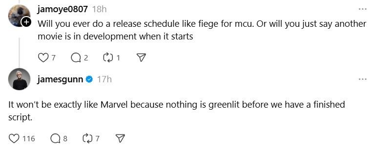 James Gunn On How The DCU Differ From Marvel