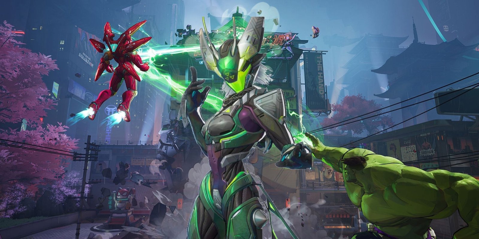 Marvel Rivals gameplay with Galactic Wings Mantis.