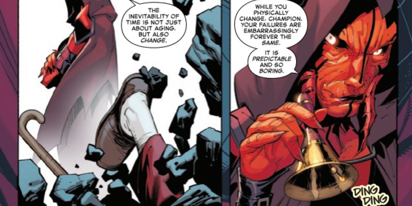 Cyrios rings a bell to send Peter Parker back in time in The Amazing Spider-Man #63