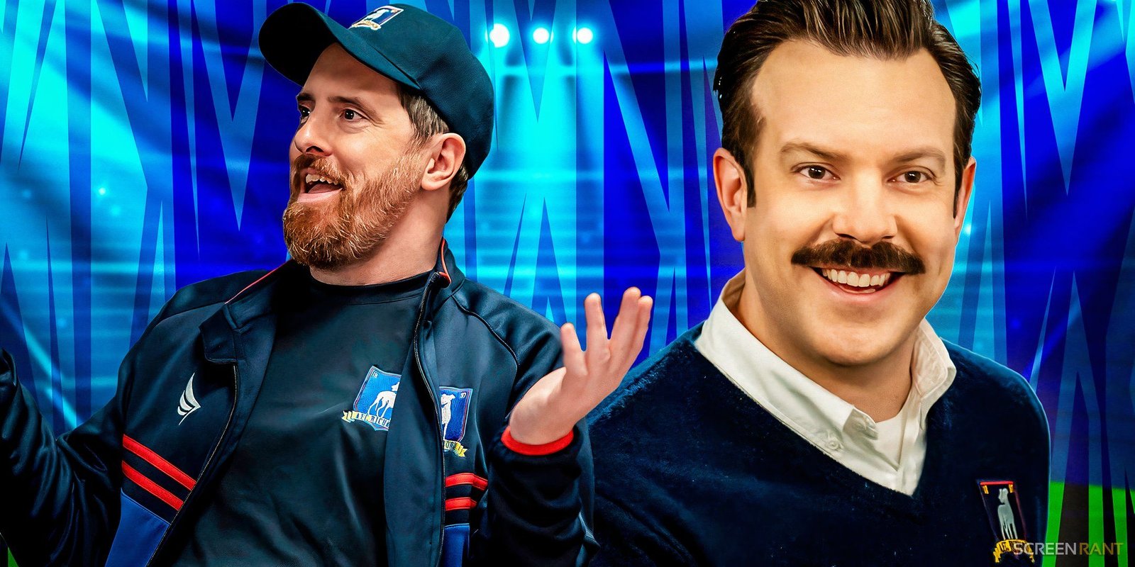 The Best Movies & TV Shows Starring Actors From Ted Lasso 2 Jason Sudekis as Ted Lasso and Brendan Hunt as Coach Beard from Ted-Lasso