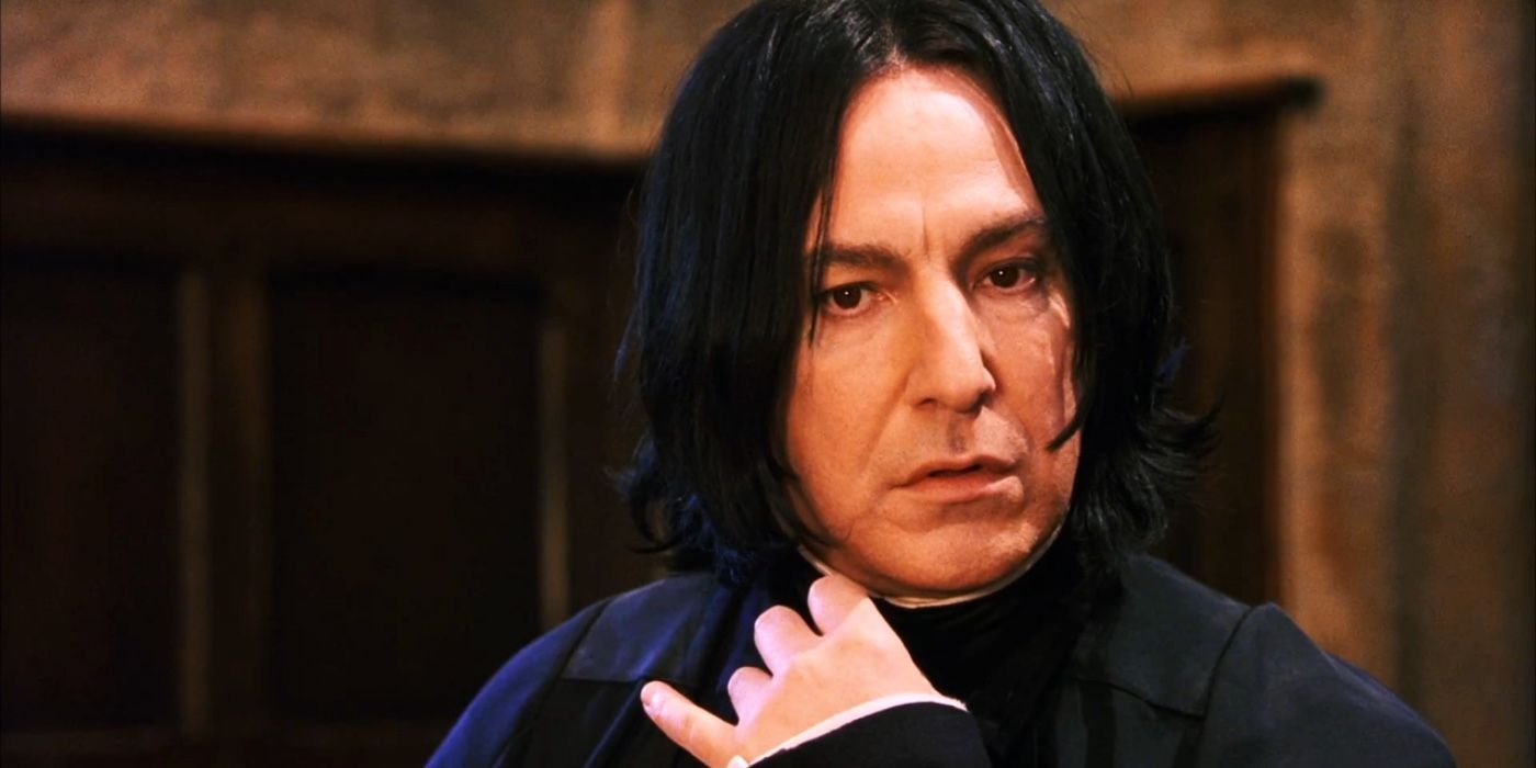 Snape seeing Harry for the first time in Harry Potter and the Sorcerer's Stone