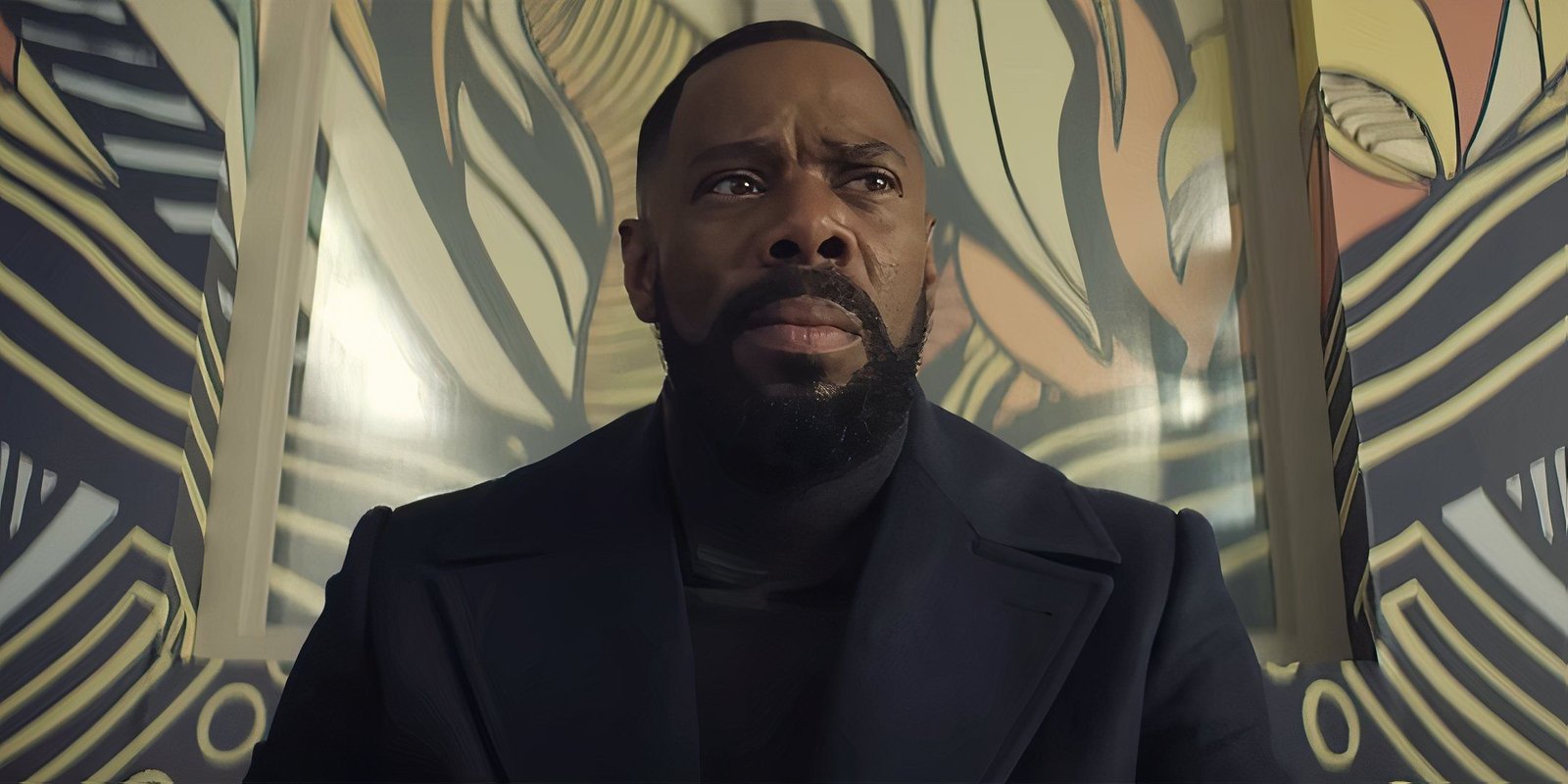 Colman Domingo's Muncie looking suspiciously around a room in The Madness