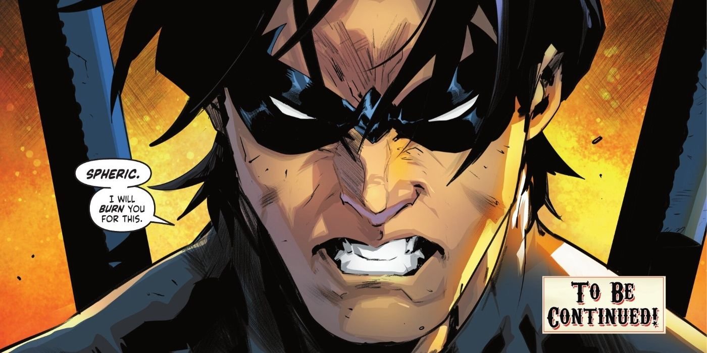 Nightwing Declares War on Spheric in Nightwing #120