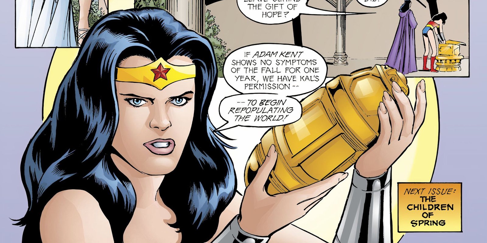 Wonder Woman Holds Superman's Specimen DC