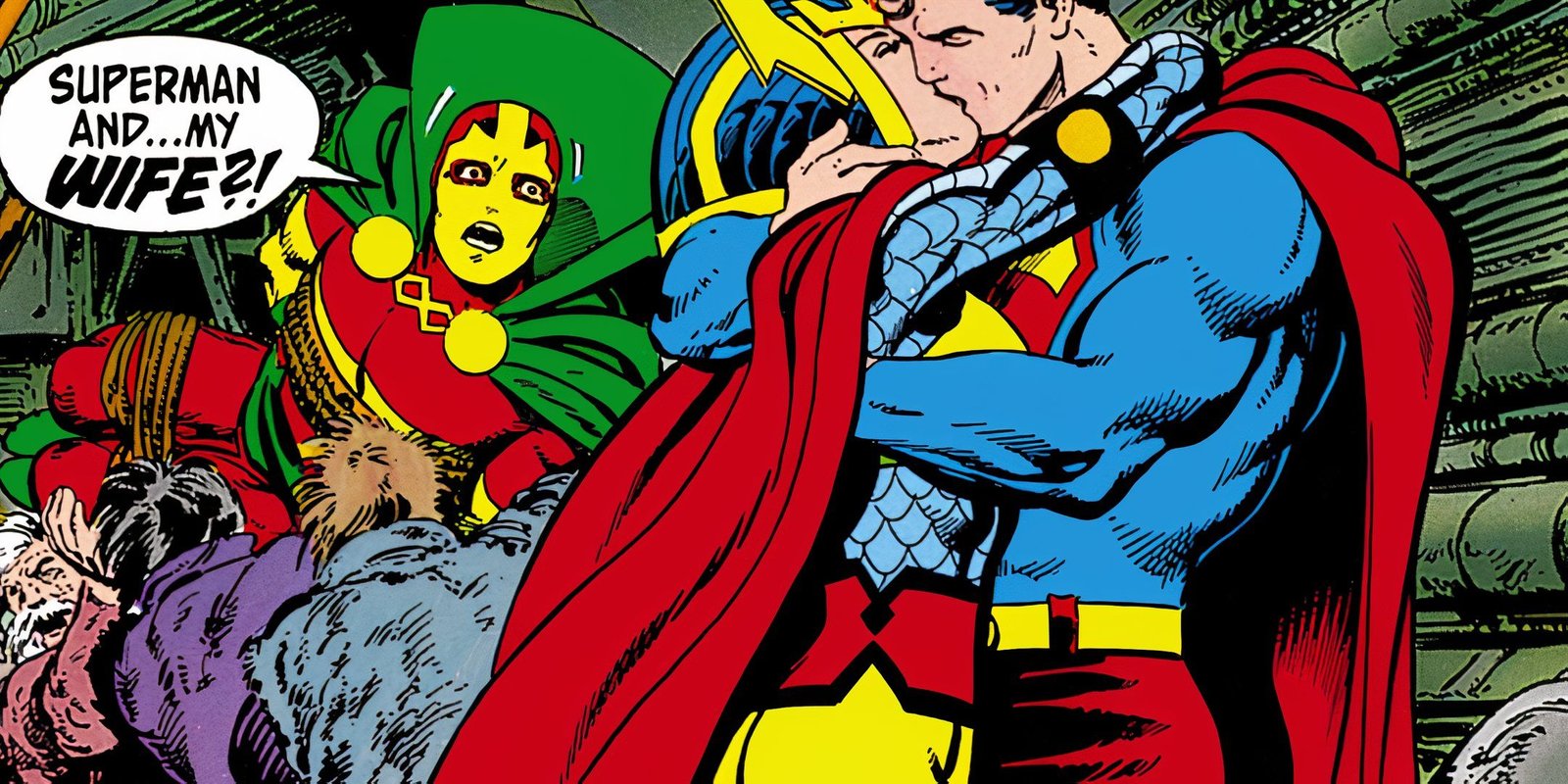 Superman Making Out with Barda While Miracle Watches DC