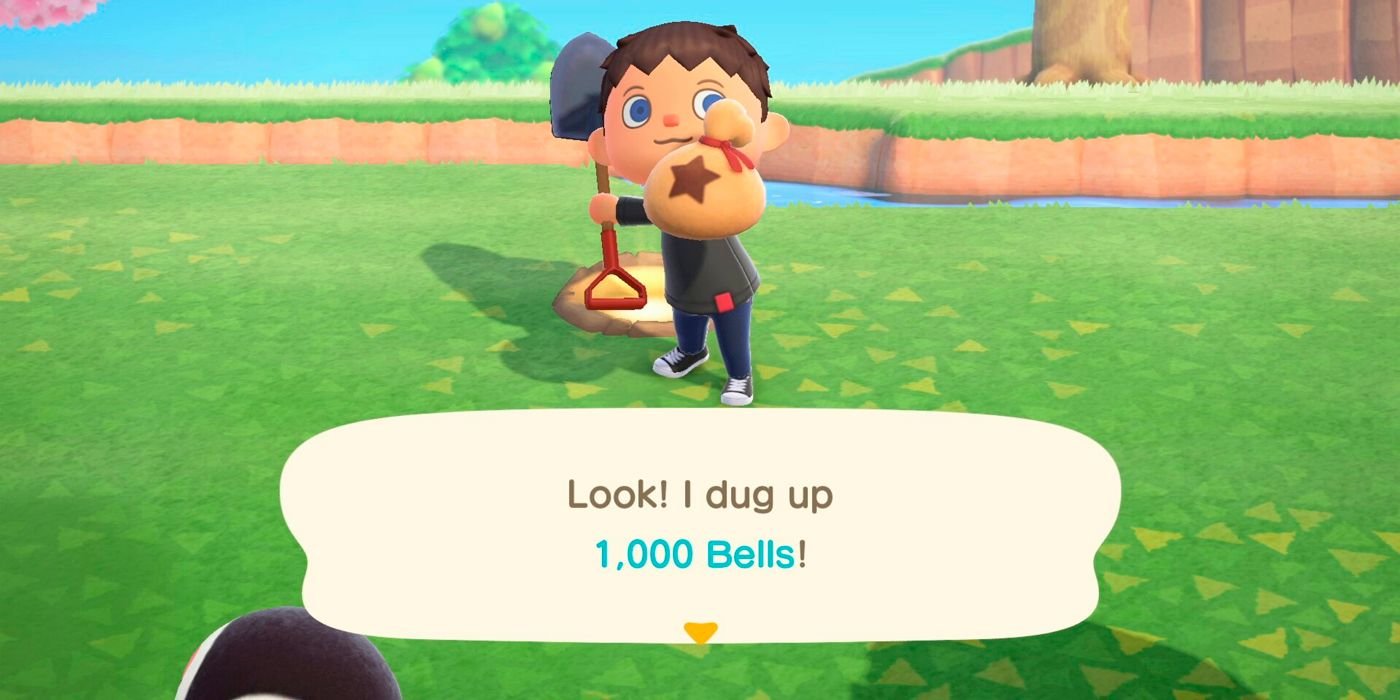 New Horizons Island In 2025 4 A villager recovering the money he did bury on the ground