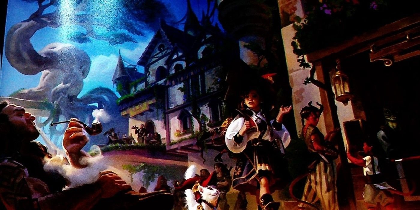 I Don't Want D&D Players Immersed In The World, But With Their Characters 3 One Key Change In D&D 2024 Might Change Magic Items - 2024 DnD PHB art of a wizard and her familiar shopping for magic items