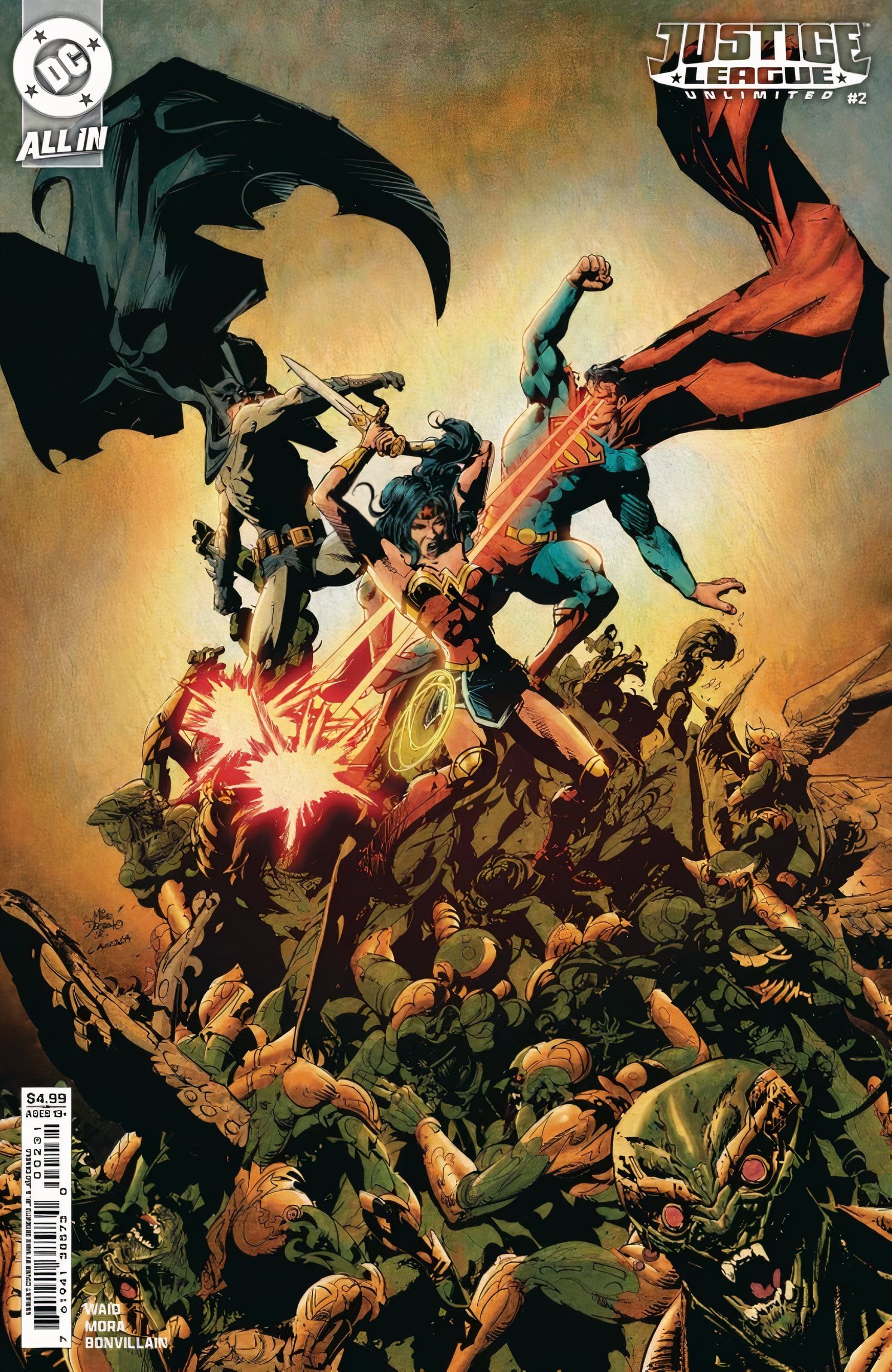 Cover C Mike Deodato Jr. Card Stock Variant Justice League Unlimted #2 Batman Wonder Woman Superman