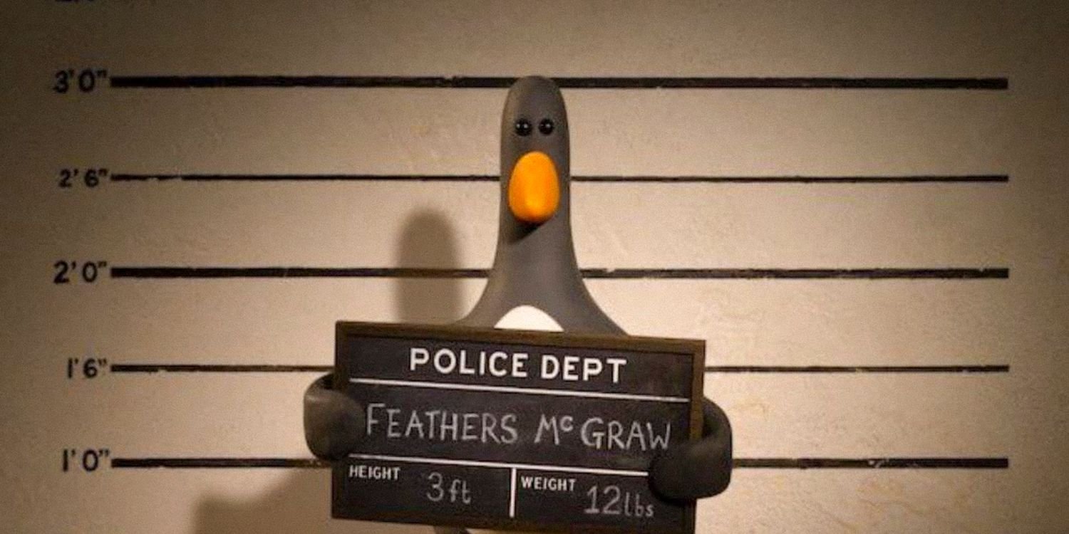 Feathers McGraw gets arrested in Wallace & Gromit: Vengeance Most Fowl