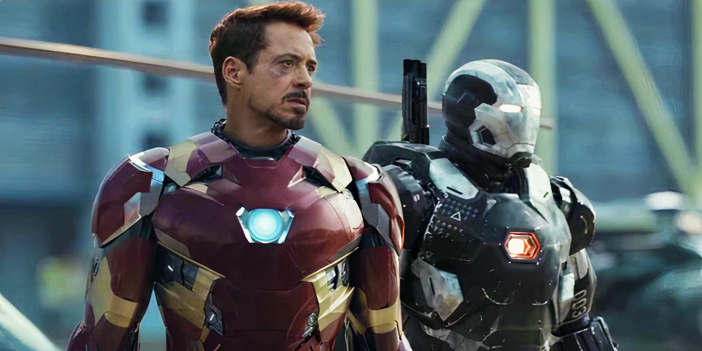 Tony Stark's Iron Man and War Machine in Germany in Captain America Civil War