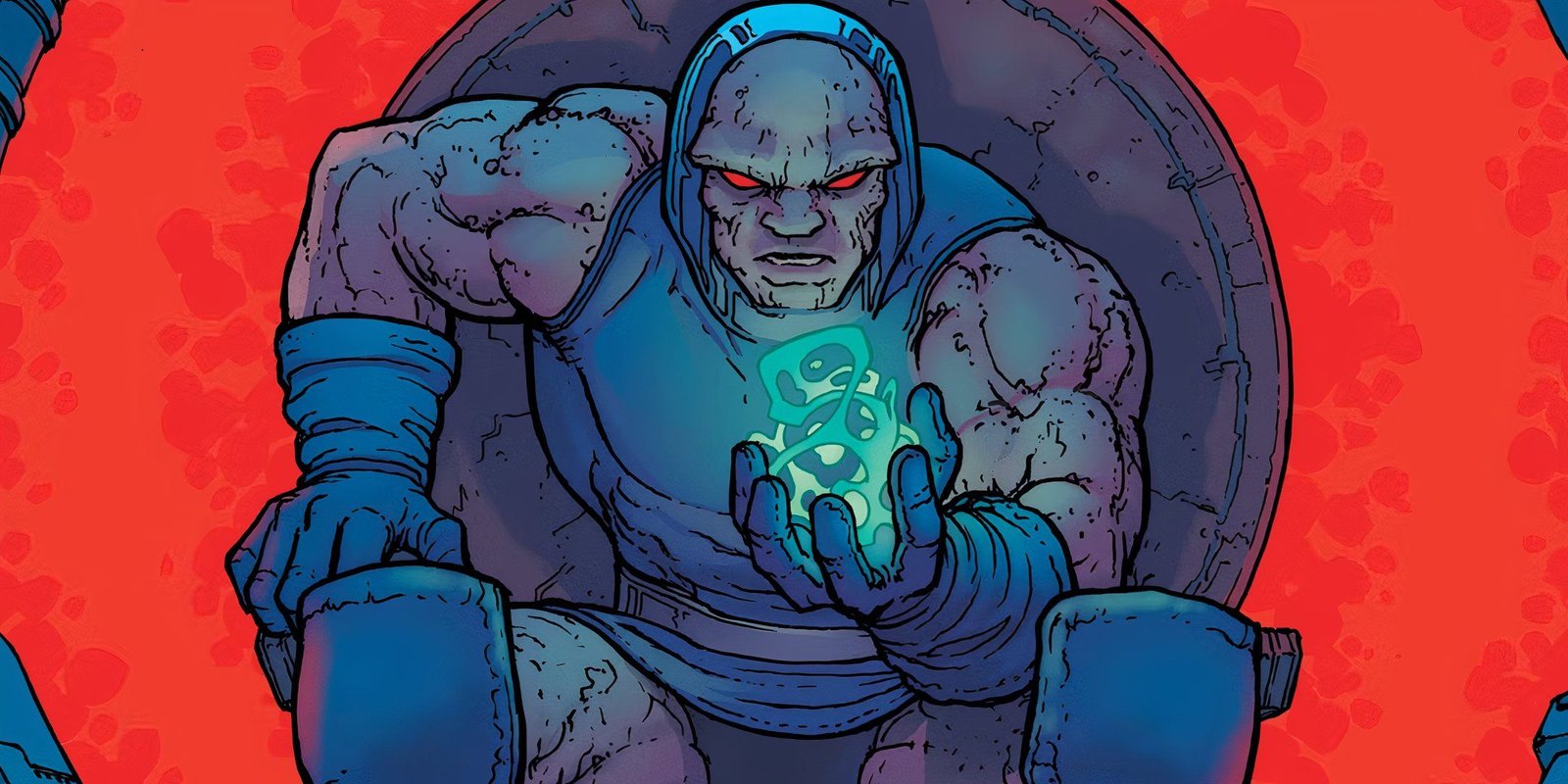 Darkseid Sitting on Throne and Staring at Glowing Mystery DC Featured