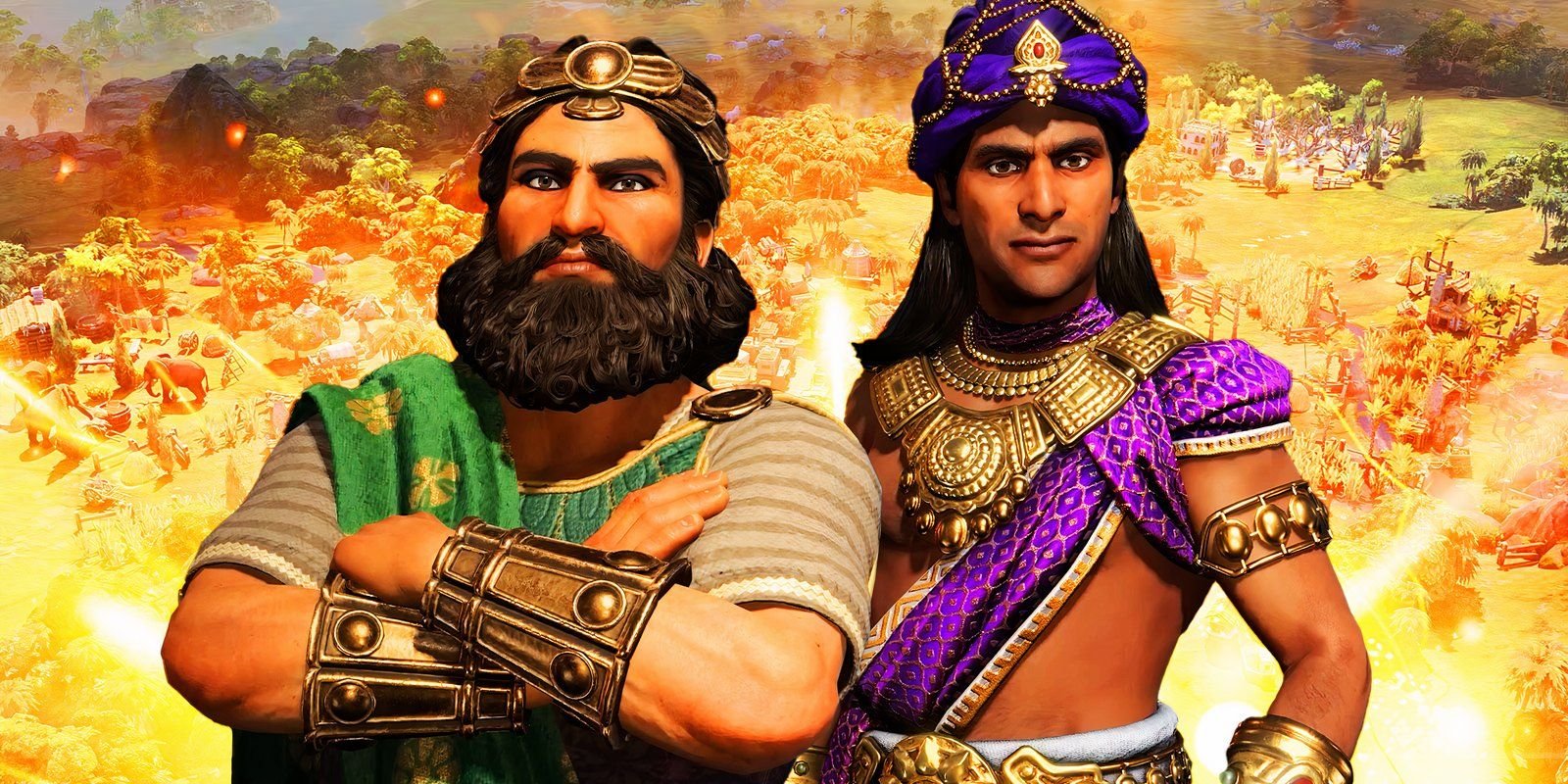 All Pantheons In The Antiquity Age 6 Civ 7 Antiquity Age Civic Trees Cover Image with Xerxes and Ashoka