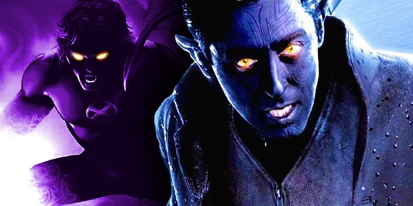 10 Most Powerful X-Men Characters Who Are Related to Mystique (Ranked Weakest to Strongest) 4 x-men movie and comic versions of nightcrawler with glowing eyes