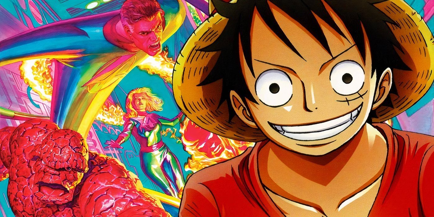 Fantastic Four and Luffy from One Piece