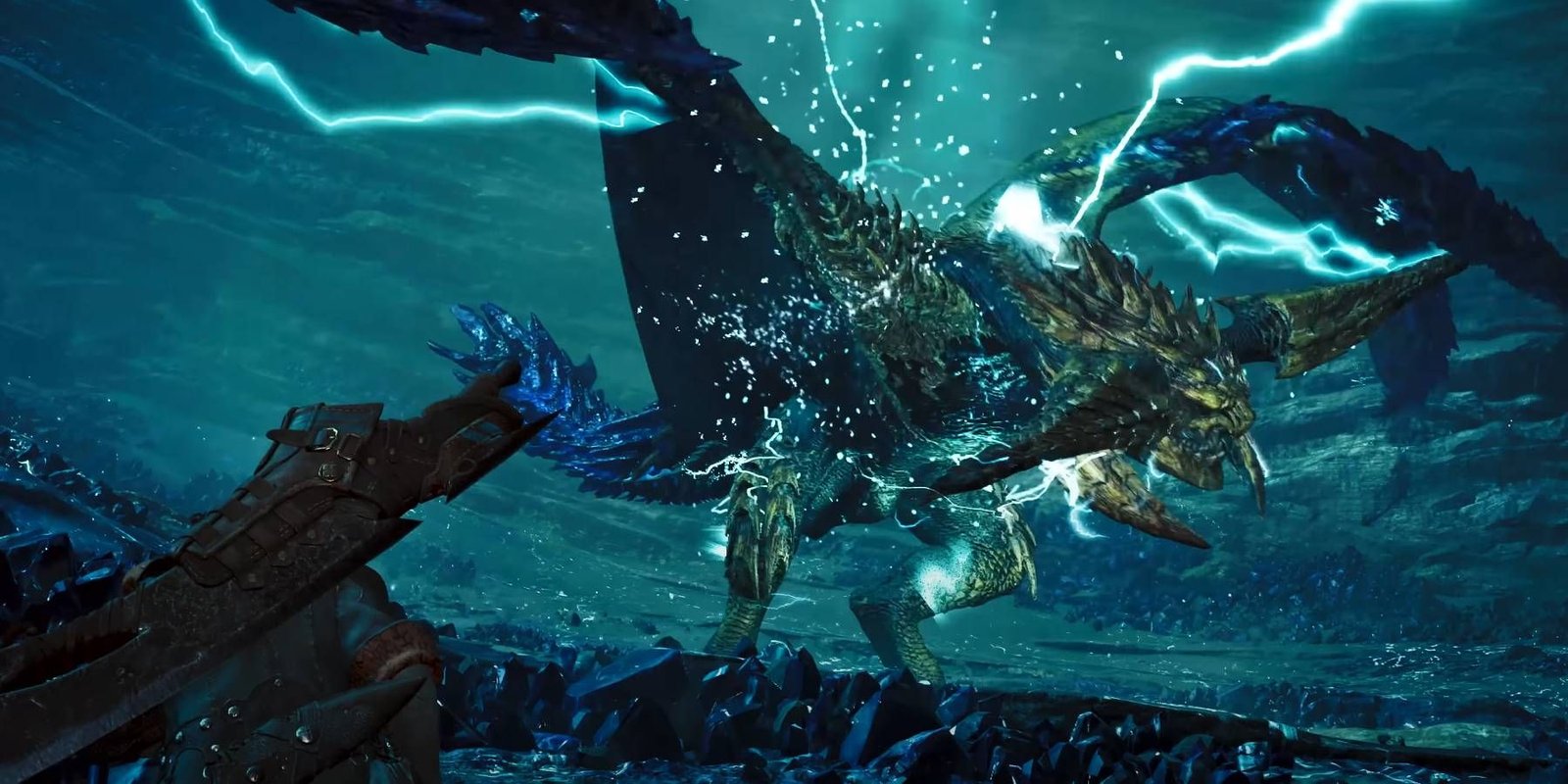 Monster Hunter Wilds Rey Dau entering its second phase in its lair