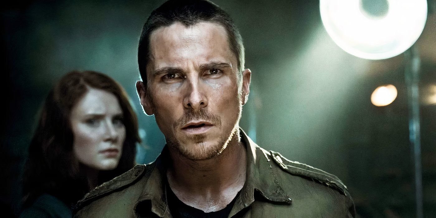 Terminator's John Connor (Christian Bale) looking surprised. 