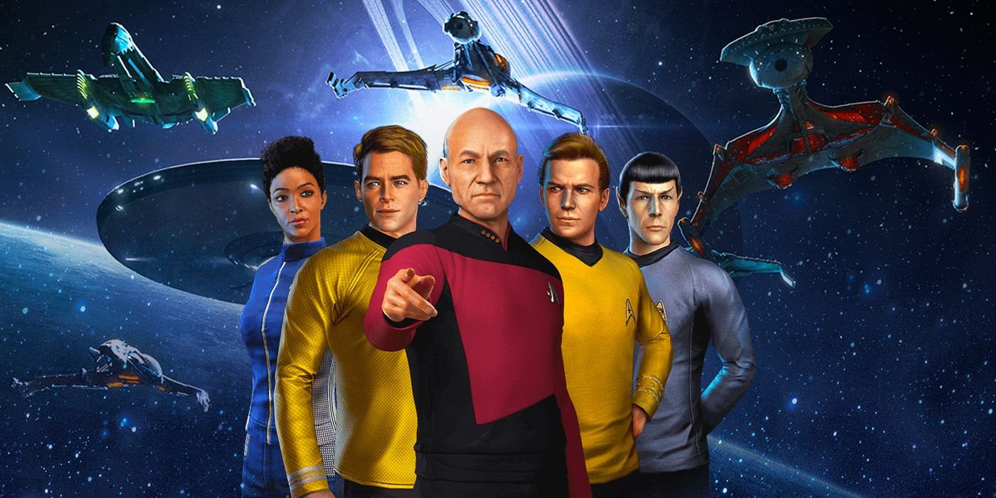 A group of Captains all featured in Star Trek Fleet Command.