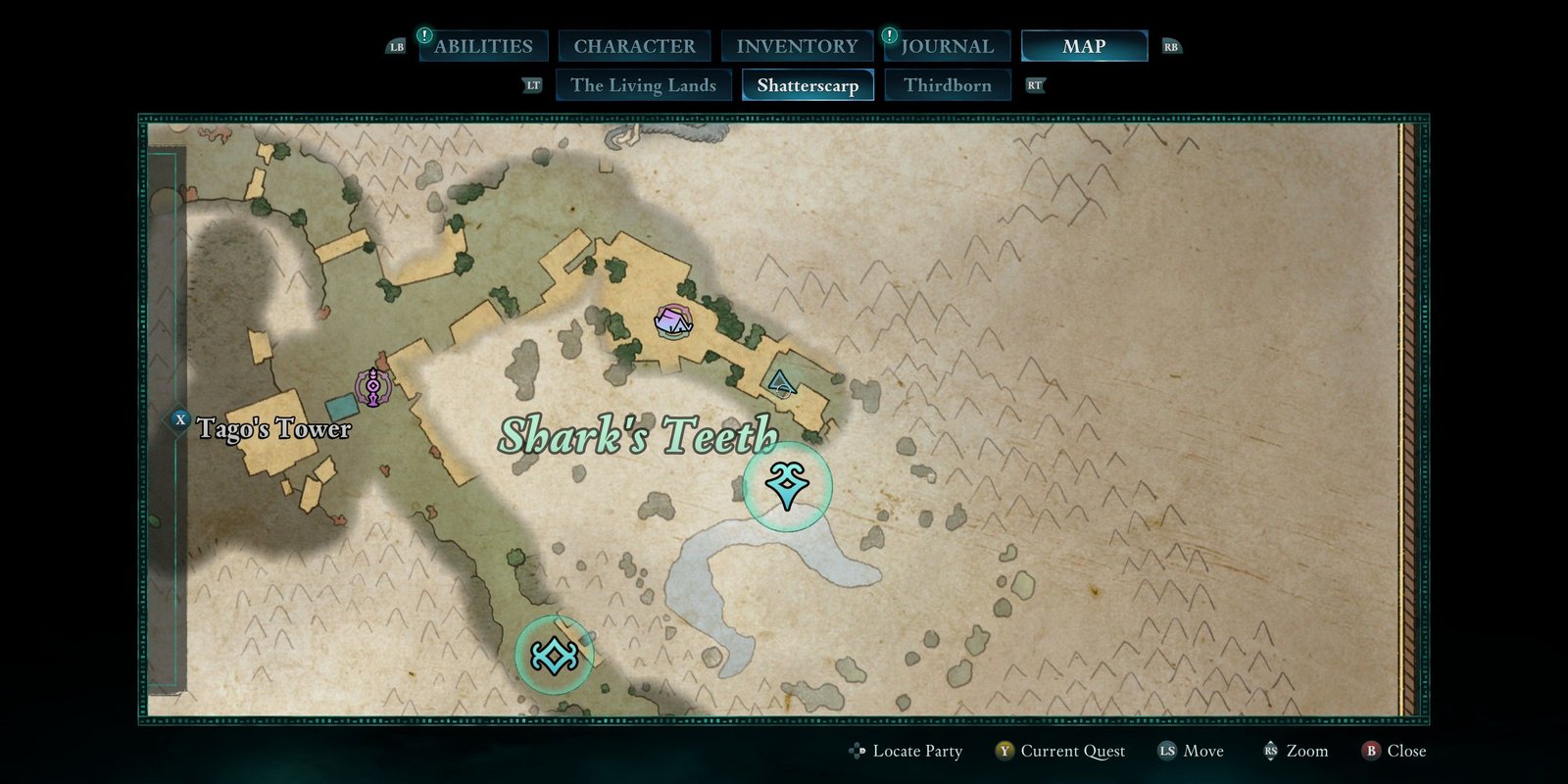 The Captain Tago map location in Avowed