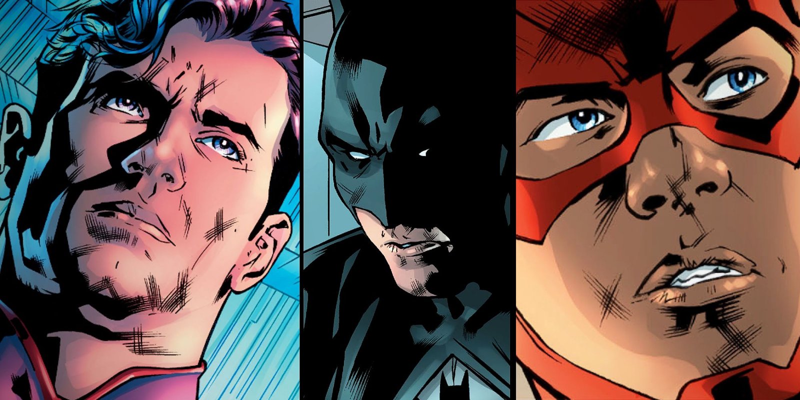 Superman Batman and Flash Actor Similarity in DC Comics Art