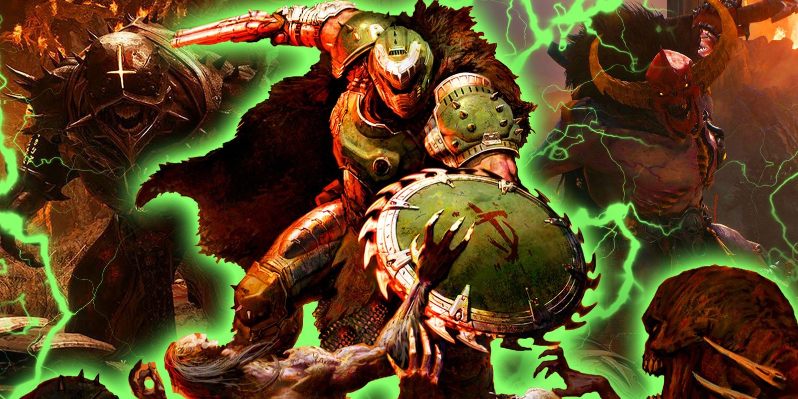 DOOM: The Dark Ages Hands-On Preview 5 The Doom Slayer with two demons on either side