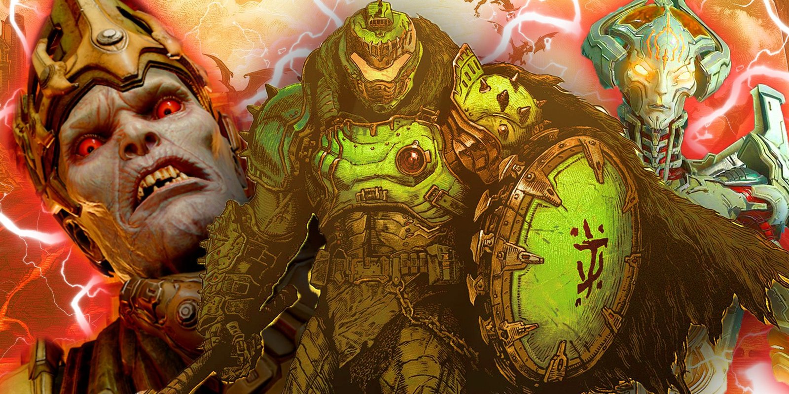 DOOM: The Dark Ages Hands-On Preview 4 Doom The Dark Ages Slayer next to the Khan Makyr and a Hell Priest