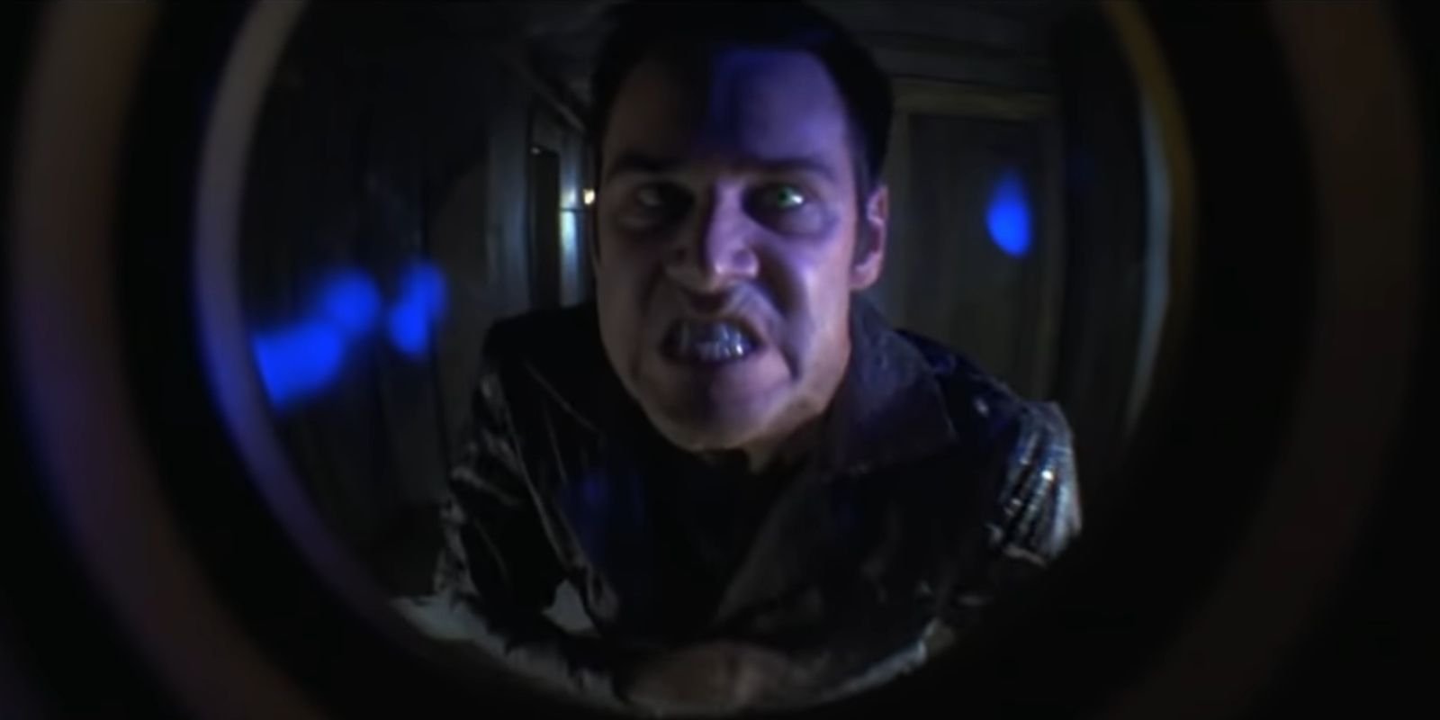 The Cable Guy trying to break through Steven's door in The Cable Guy