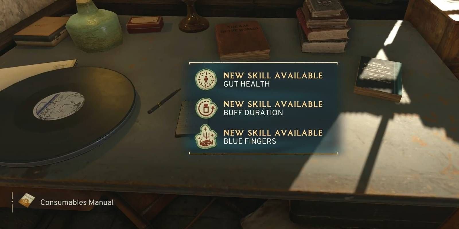 Atomfall new skills gained from Consumables Manual as reward from "The Bakery" Lead